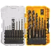 Drill Bits DEWALT Black And Gold Drill Bit Set (14-Piece) -Deals Power Tool Accessories Store dewalt twist drill bits dwa1184 64 1000