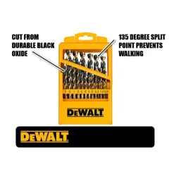 Drill Bits DEWALT Black And Gold Drill Bit Set (29-Piece) -Deals Power Tool Accessories Store dewalt twist drill bits dwa1189 40 1000