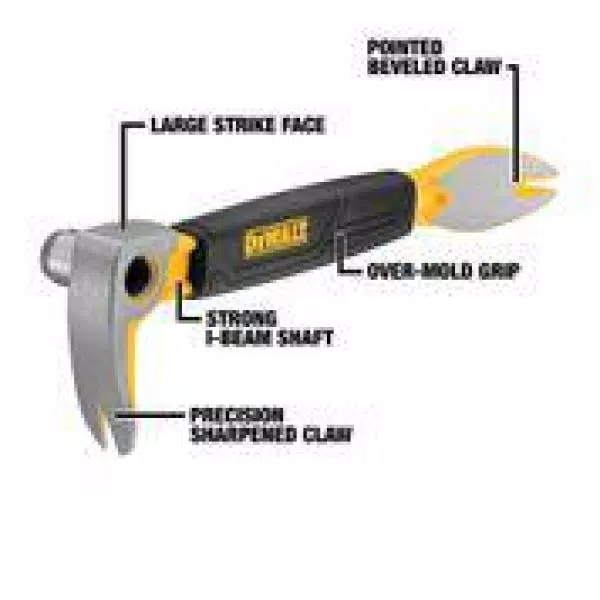 Wrecking & Pry Bars DEWALT 9 In. Precision Claw Bar 10 Wrecking & Pry Bars DEWALT 9 In. Precision Claw Bar - Image 8