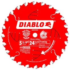Saw Blades DIABLO 5-3/8 In. X 24-Tooth X 10 Mm Arbor Framing Trim Saw Blade