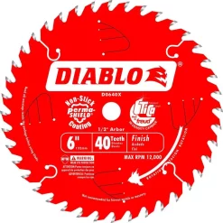 Saw Blades DIABLO 6 In. X 40-Tooth Finish Saw Blade For Saw Boss