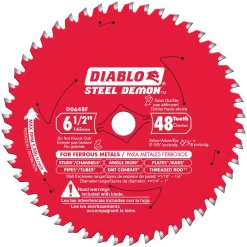 Saw Blades DIABLO 6-1/2 In. X 48 TPI Steel Demon Ferrous Metal Cutting Saw Blade