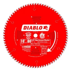 Saw Blades DIABLO 10 In. X 80-Teeth Non-Ferrous / Plastic Cutting Saw Blade -Deals Power Tool Accessories Store diablo circular saw blades d1080n c3 1000