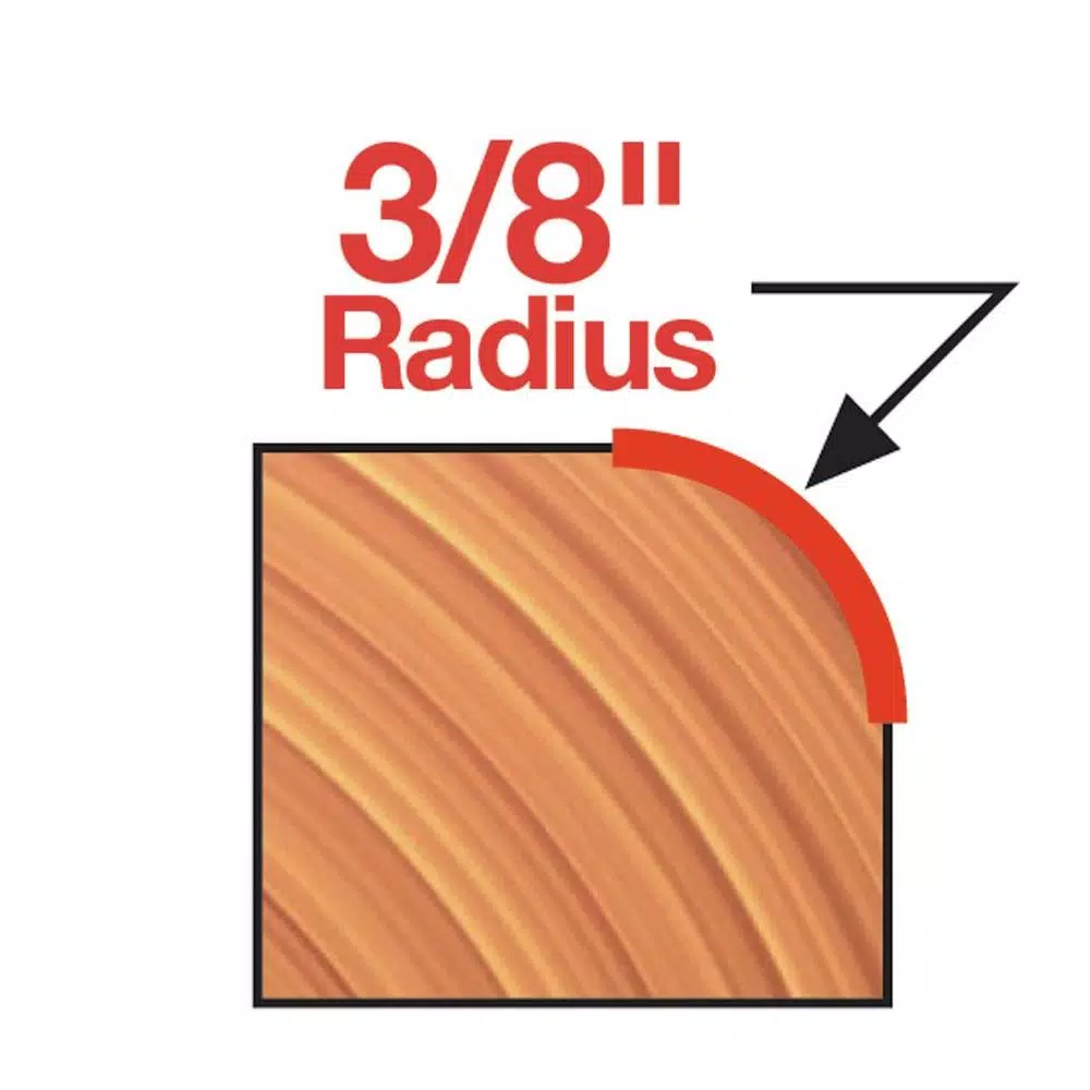 Woodworking Tool Accessories DIABLO 3/8 In. Carbide Rounding Over Router Bit 4 Woodworking Tool Accessories DIABLO 3/8 In. Carbide Rounding Over Router Bit - Image 2