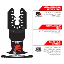 Oscillating Tool Attachments DIABLO 2-1/2 In. Universal Fit Bi-Metal Oscillating Blades For Nail-Embedded Wood (3-Pack) -Deals Power Tool Accessories Store diablo oscillating tool attachments dou250bw3 c3 1000