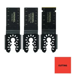 Oscillating Tool Attachments Dremel Multi-Max 1-1/4 In. Oscillating Tool Universal Flush Cut Blade Variety Pack For Wood, Metal, Tile And Cement (3-Piece) -Deals Power Tool Accessories Store dremel oscillating tool attachments mm488bu 40 1000