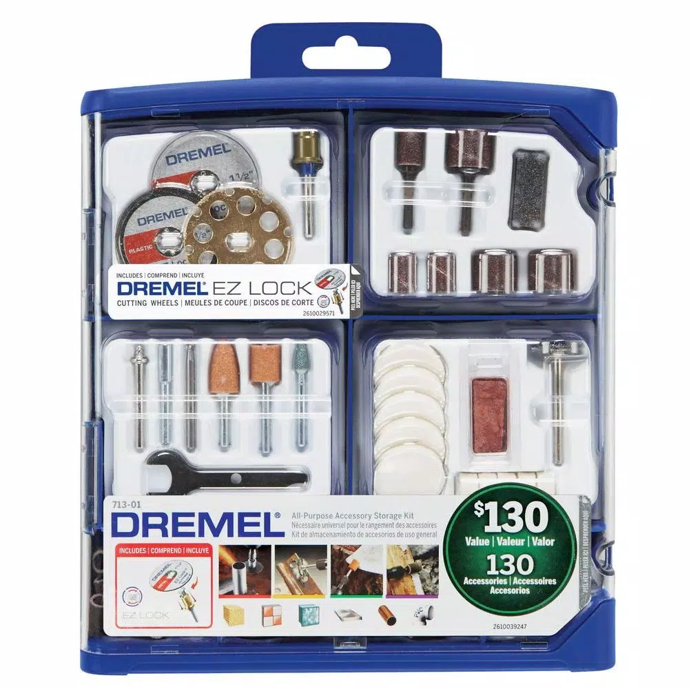 Rotary Tool Accessories Dremel Rotary Tool Accessory Kit (130-Piece) 3 Rotary Tool Accessories Dremel Rotary Tool Accessory Kit (130-Piece)