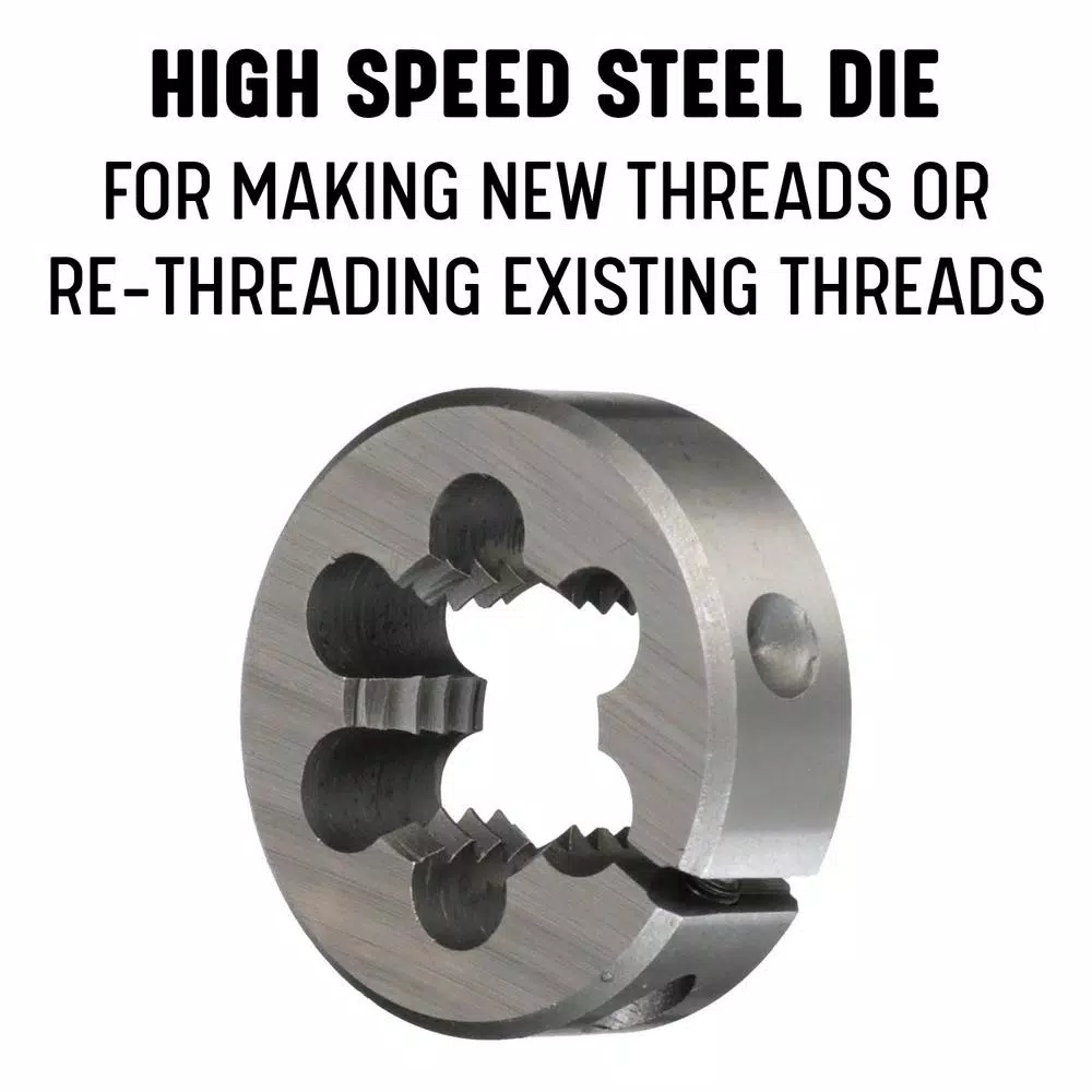 Taps & Dies Drill America 1/2 In.-36 X 1 In. Outside Diameter High Speed Steel Round Threading Die, Adjustable 4 Taps & Dies Drill America 1/2 In.-36 X 1 In. Outside Diameter High Speed Steel Round Threading Die, Adjustable - Image 2