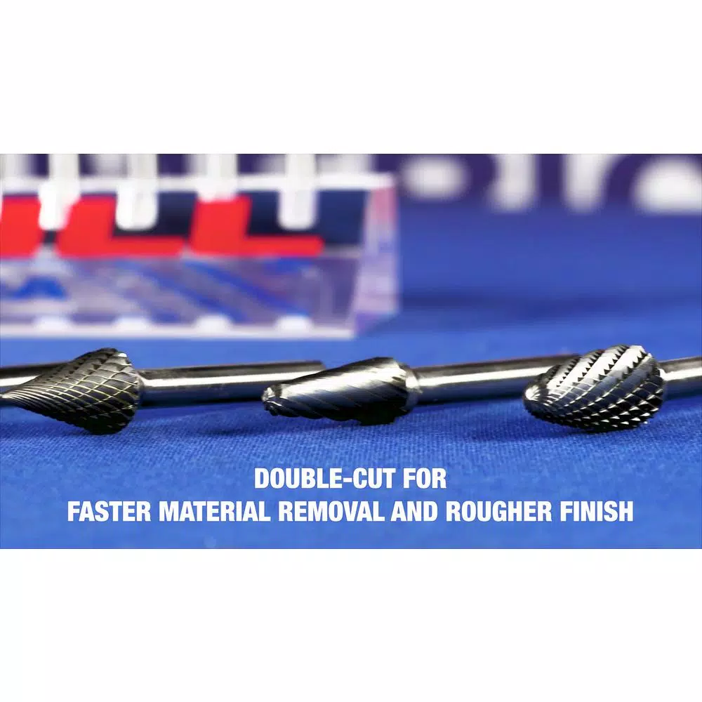 Rotary Tool Accessories Drill America 5/8 In. X 1 In. Cylindrical Solid Carbide Burr Rotary File Bit With 1/4 In. Shank 10 Rotary Tool Accessories Drill America 5/8 In. X 1 In. Cylindrical Solid Carbide Burr Rotary File Bit With 1/4 In. Shank - Image 8