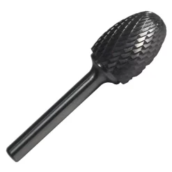 Rotary Tool Accessories Drill America 3/16 In. X 5/16 In. Oval Solid Carbide Burr Rotary File Bit With 1/4 In. Shank
