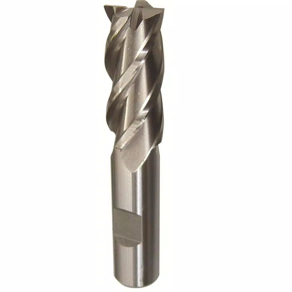 Drill Bits Drill America 9/16 In. X 1/2 In. Shank High Speed Steel End Mill Specialty Bit With 4-Flute 3 Drill Bits Drill America 9/16 In. X 1/2 In. Shank High Speed Steel End Mill Specialty Bit With 4-Flute