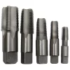 Taps & Dies Drill America 5 Piece Carbon Steel NPT Pipe Tap Set, 1/8 In., 1/4 In., 3/8 In., 1/2 In. And 3/4 In.