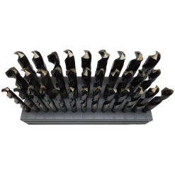 Drill Bits Drill America M42 Cobalt Reduced Shank Drill Bit Set In Metal Case (33-Piece)