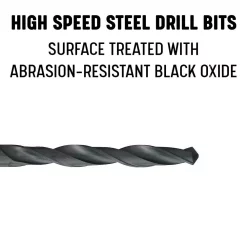 Drill Bits Drill America 12 In. L High Speed Steel Aircraft Extension Drill Bit Set (5-Piece) -Deals Power Tool Accessories Store drill america twist drill bits poua cx12 c3 1000