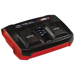 Power Tool Battery Chargers Einhell Power X-Change 18-Volt 3-Amp Lithium-Ion Fast Dual Port Battery Charger Station