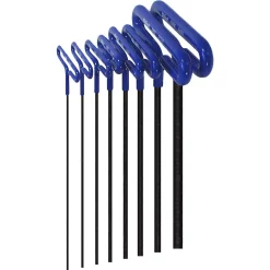 Hand Tool Sets Eklind 9 In. Series Cushion Grip Hex T-Key Set With Pouch Size 2 Mm To 10 Mm (8-Piece)
