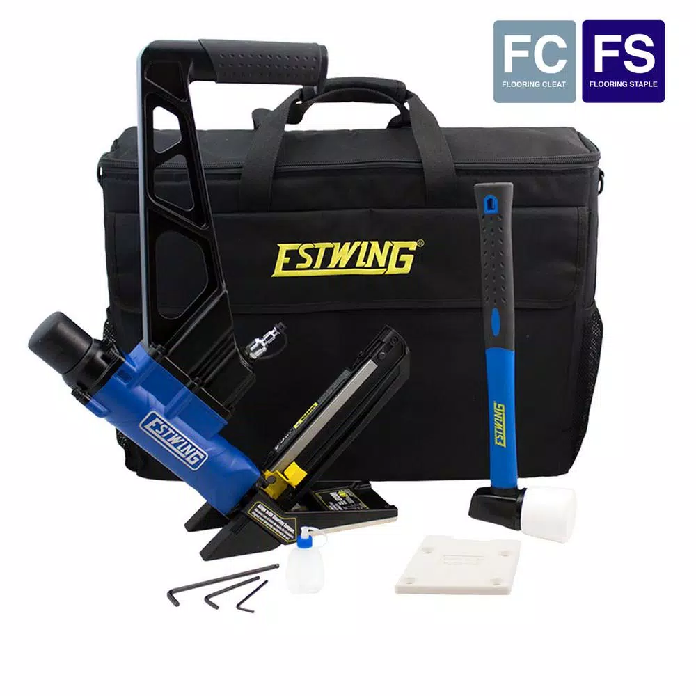 Nail Guns Estwing Pneumatic 2-in-1 15.5-Gauge And 16-Gauge 2 In. Flooring Nailer And Stapler With Bag 10 Nail Guns Estwing Pneumatic 2-in-1 15.5-Gauge And 16-Gauge 2 In. Flooring Nailer And Stapler With Bag - Image 8