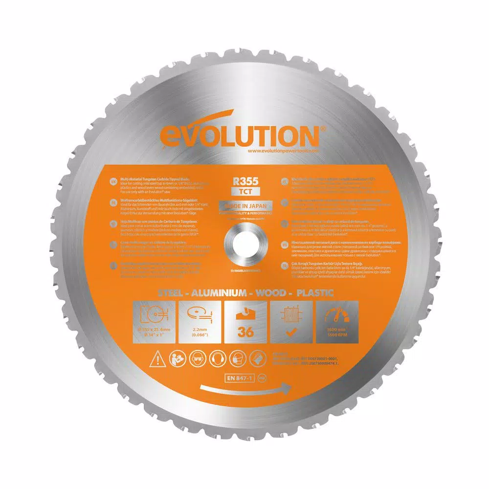 Saw Blades Evolution Power Tools RAGE 14 In. Multipurpose Replacement Blade 3 Saw Blades Evolution Power Tools RAGE 14 In. Multipurpose Replacement Blade