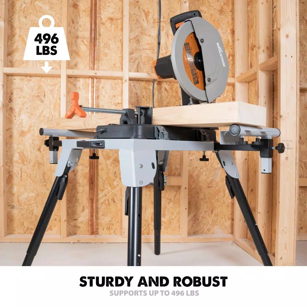 Tool Stands Evolution Power Tools 32-3/32 In. X 23-5/8 In. Universal Heavy-Duty Stationary Chop Saw Stand 5 Tool Stands Evolution Power Tools 32-3/32 In. X 23-5/8 In. Universal Heavy-Duty Stationary Chop Saw Stand - Image 3