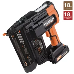 Nail Guns Freeman 18-Volt 2-in-1 18-Gauge Cordless Nailer And Stapler With Lithium Ion Batteries