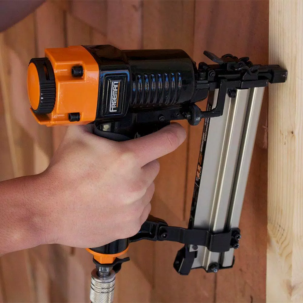 Nail Guns Freeman Pneumatic 18-Gauge And 22-Gauge Corded 3-Piece Brad Nailer, Stapler And Upholstery Kit With Fasteners And Bag 4 Nail Guns Freeman Pneumatic 18-Gauge And 22-Gauge Corded 3-Piece Brad Nailer, Stapler And Upholstery Kit With Fasteners And Bag - Image 2