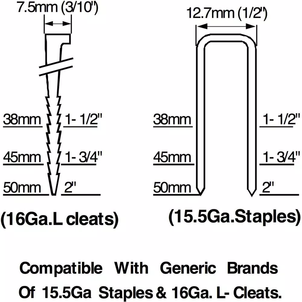 Nail Guns Freeman Lightweight Pneumatic 2-in-1 16-Gauge 2 In. Flooring Nailer And Stapler 4 Nail Guns Freeman Lightweight Pneumatic 2-in-1 16-Gauge 2 In. Flooring Nailer And Stapler - Image 2