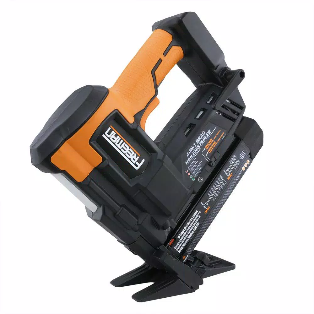 Nail Guns Freeman Cordless 20-Volt 4-in-1 18-Gauge 2 In. Flooring Nailer And Stapler With Lithium-Ion Batteries, Case, And Fasteners 3 Nail Guns Freeman Cordless 20-Volt 4-in-1 18-Gauge 2 In. Flooring Nailer And Stapler With Lithium-Ion Batteries, Case, And Fasteners