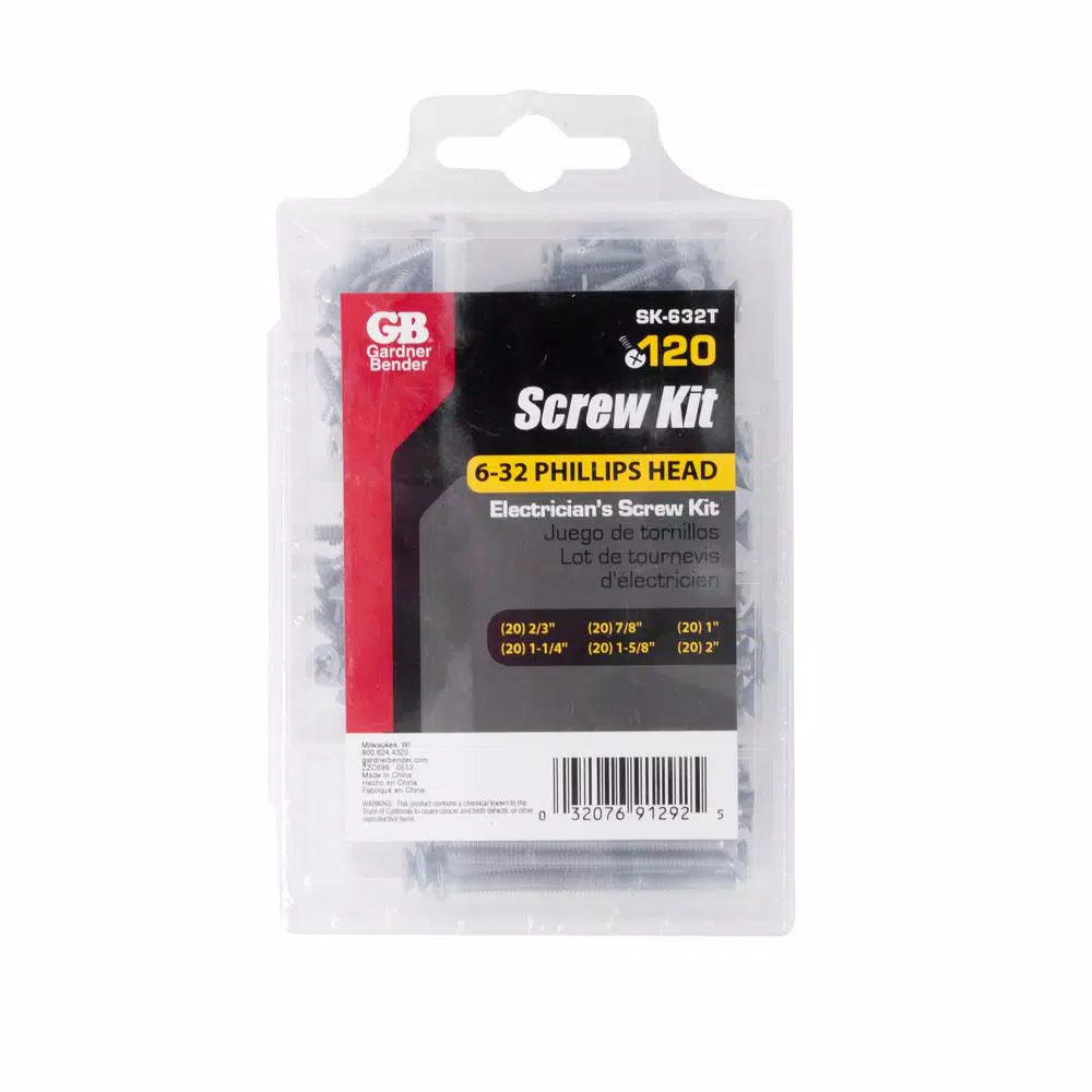 Screwdrivers & Nut Drivers Gardner Bender 6/32 Assorted Flat Headed Phillips Screw Kit 4 Screwdrivers & Nut Drivers Gardner Bender 6/32 Assorted Flat Headed Phillips Screw Kit - Image 2