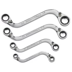 Hand Tool Sets GEARWRENCH SAE S-Shape Reversible Double Box Ratcheting Wrench Set (4-Piece)