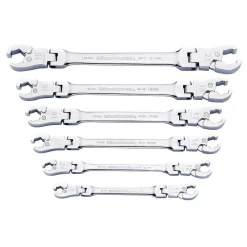 Hand Tool Sets GEARWRENCH Metric Ratcheting Flex Flare Nut Wrench Set (6-Piece)