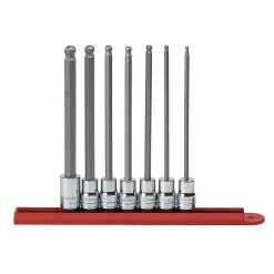 Ratchets & Sockets GEARWRENCH 3/8 In. Drive SAE Ball Hex Bit Socket Set (7-Piece)