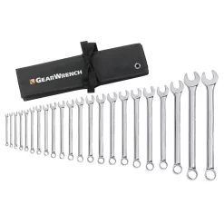 Hand Tool Sets GEARWRENCH Metric Combination Wrench Set With Roll (22-Piece)