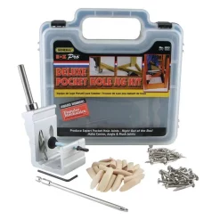 Cutting Tools General Tools 76-Piece Aluminum Pocket Hole Jig Kit With Pocket Screws Dowels And Storage Case