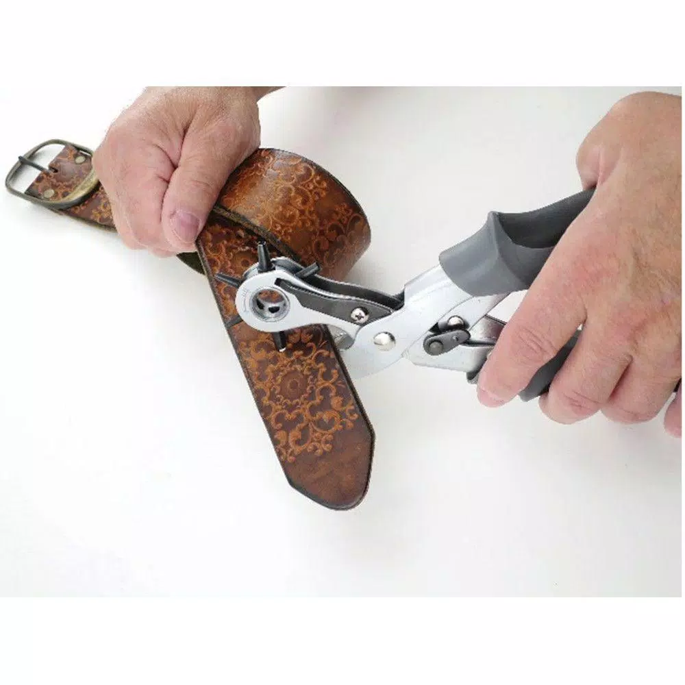 Chisels, Files & Punches General Tools Heavy Duty Self-Opening Revolving Hole Punch Pliers For Leather Punching Belts Pet Collars Handbags And More 7 Chisels, Files & Punches General Tools Heavy Duty Self-Opening Revolving Hole Punch Pliers For Leather Punching Belts Pet Collars Handbags And More - Image 5