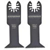 Oscillating Tool Attachments Genesis Universal 1-3/4 In. Course Tooth Oscillating Multi-Tool Quick-Release Flush Cut Blade (2-Pack