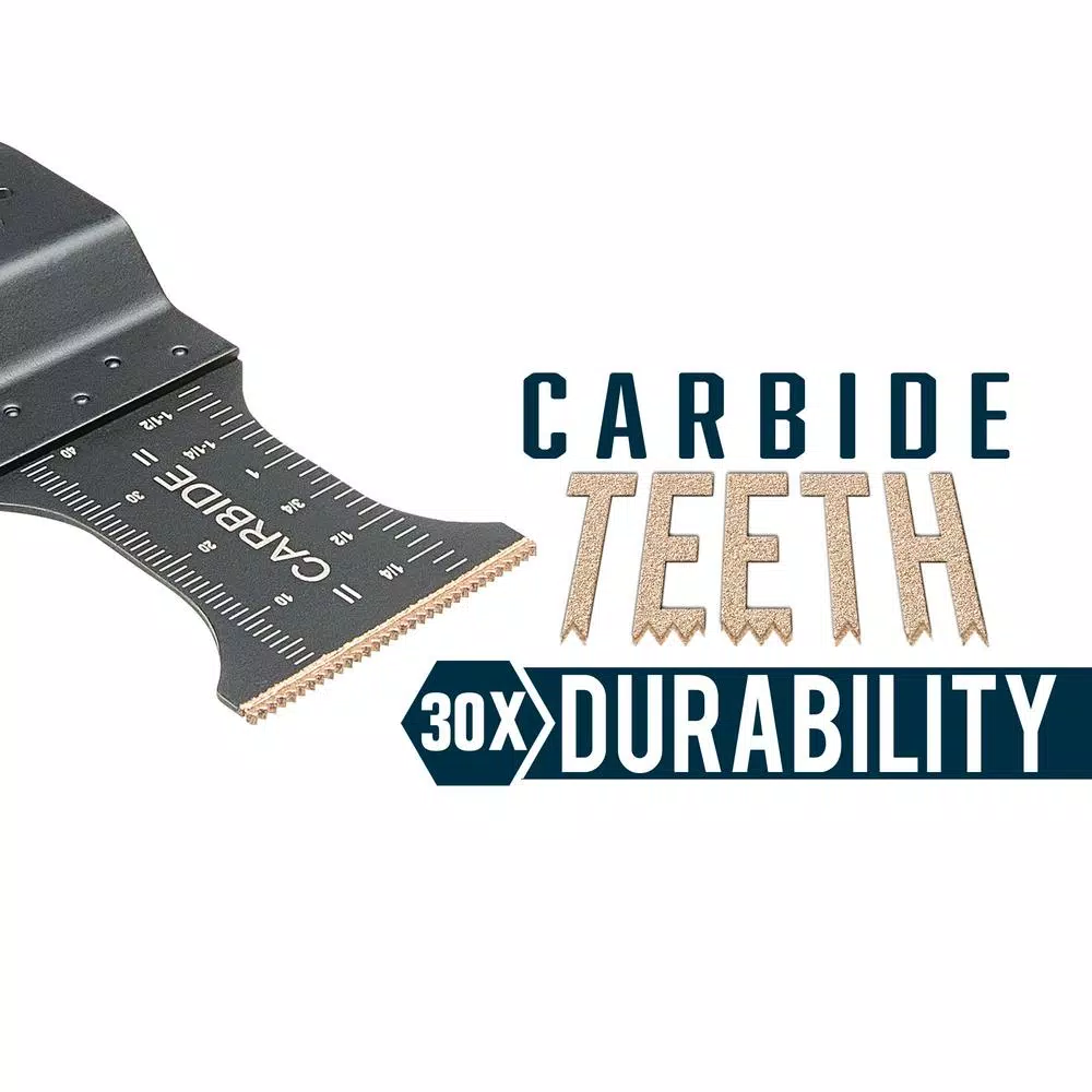 Oscillating Tool Attachments Genesis Universal 1-3/8 In. Quick-Fit Carbide Oscillating Multi-Tool Quick-Release Carbide Flush Cut Blade 4 Oscillating Tool Attachments Genesis Universal 1-3/8 In. Quick-Fit Carbide Oscillating Multi-Tool Quick-Release Carbide Flush Cut Blade - Image 2