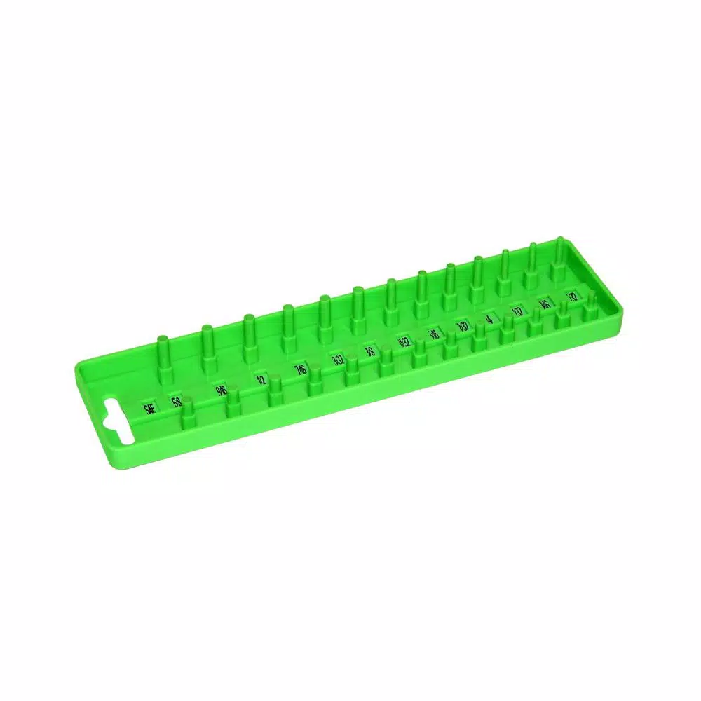 Tool Accessories Grand Rapids Industrial Products Grip 1/4 In. No Compartments Socket Tray, Green 3 Tool Accessories Grand Rapids Industrial Products Grip 1/4 In. No Compartments Socket Tray, Green