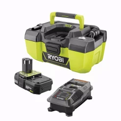 Wet & Dry Vacuums RYOBI 18-Volt ONE+ 3 Gal. Project Wet/Dry Vac With 2.0 Ah Battery And Charger
