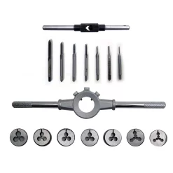 Taps & Dies Gyros Mini Tap And Die Set With Tap Wrench And Die Stock (16-Piece)