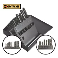 Taps & Dies Gyros High Speed Steel Coarse Tap And Drill Bit Set (18-Piece)