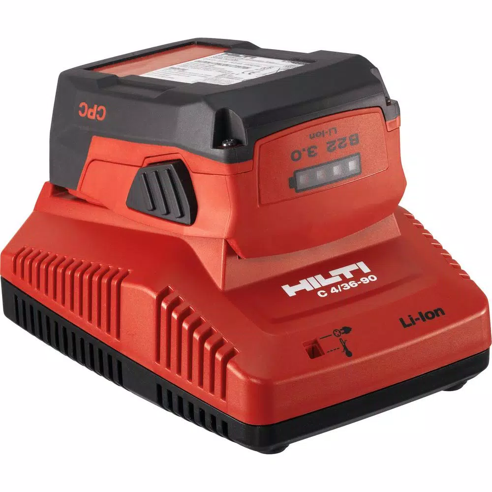 Power Tool Battery Chargers Hilti 18-36-Volt Lithium-Ion 4/36-90 Compact Battery Pack Fast Charger 5 Power Tool Battery Chargers Hilti 18-36-Volt Lithium-Ion 4/36-90 Compact Battery Pack Fast Charger - Image 3