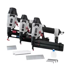 Nail Guns Husky Finish Kit With 16-Gauge Finish Nailer, 18-Gauge Brad Nailer And 18-Gauge Stapler (3-Piece)