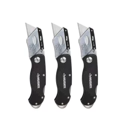 Knives & Blades Husky Folding Lock-Back Utility Knife (3-Pack)