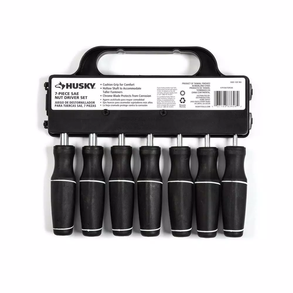 Screwdrivers & Nut Drivers Husky SAE Cushion Grip Nut Driver Set (7-Piece) 5 Screwdrivers & Nut Drivers Husky SAE Cushion Grip Nut Driver Set (7-Piece) - Image 3