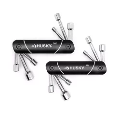 Screwdrivers & Nut Drivers Husky SAE/MM Folding Nut Driver Set (12-Piece)