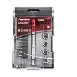 Hand Tool Sets Husky 1/4 In. Drive Flex-Head Microdriver And Socket Set (16-Piece)