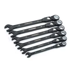 Hand Tool Sets Husky 100-Position Flex-Head Ratcheting Wrench Set Metric (6-Piece)