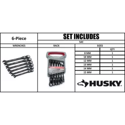 Hand Tool Sets Husky 100-Position Flex-Head Ratcheting Wrench Set Metric (6-Piece) 15 Hand Tool Sets Husky 100-Position Flex-Head Ratcheting Wrench Set Metric (6-Piece) -Deals Power Tool Accessories Store husky ratcheting wrenches h100flrw6pcmmn d4 1000