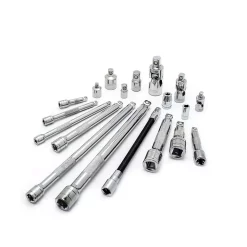 Hand Tool Sets Husky 1/4 In., 3/8 In. And 1/2 In. Drive Accessory Set (19-Piece)