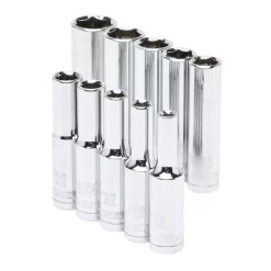 Ratchets & Sockets Husky 1/4 In. Drive Deep SAE Socket Set (10-Piece)